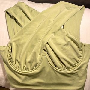 Forest green crisscross halter